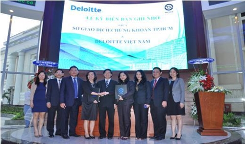 HOSE và Deloitte Việt Nam ký kết biên bản liên quan đến lĩnh vực quản trị rủi ro